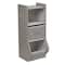 Badger Basket Woodgrain Gray Upright Storage Nook With Reversible Basket
